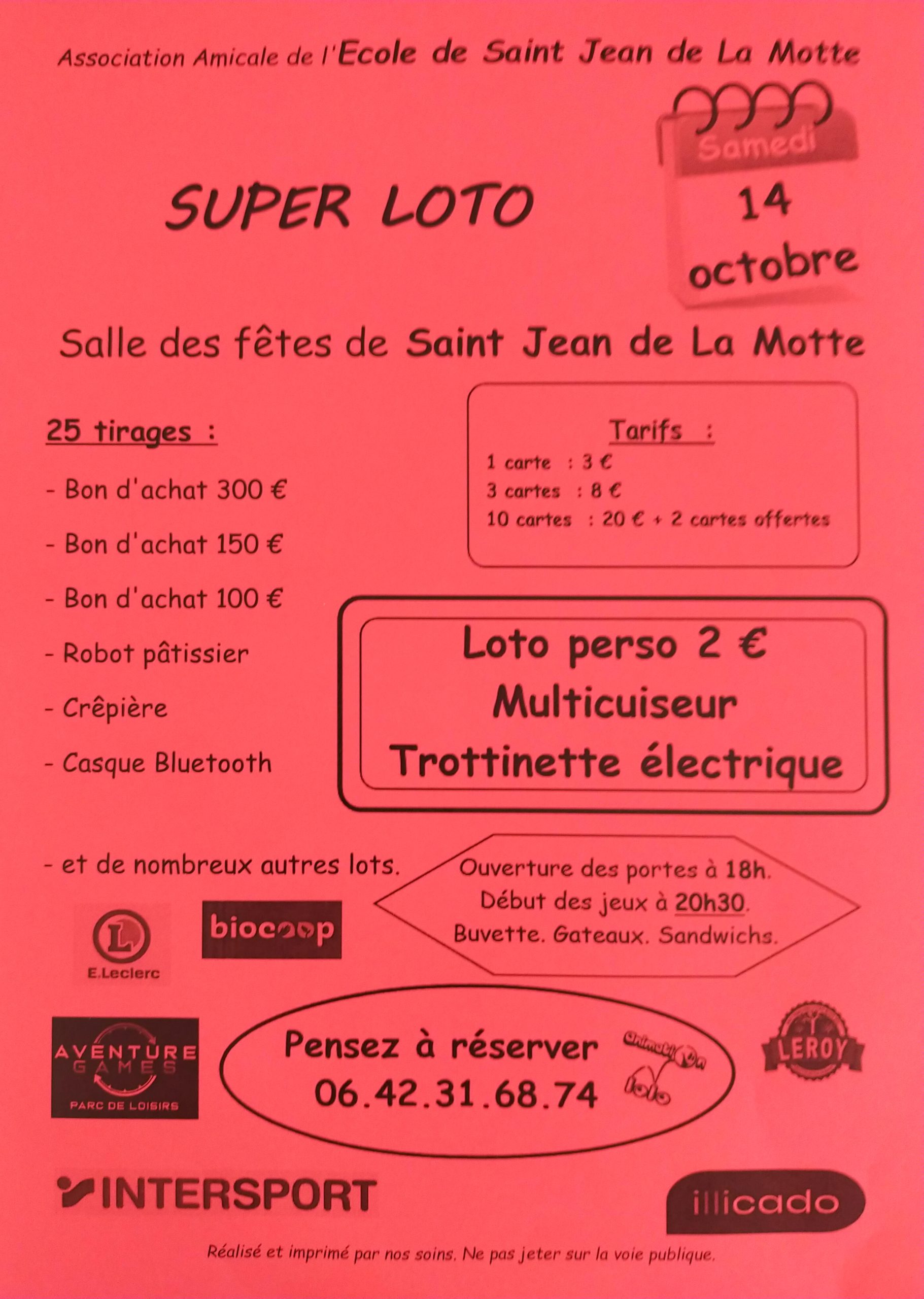 Affiche loto école